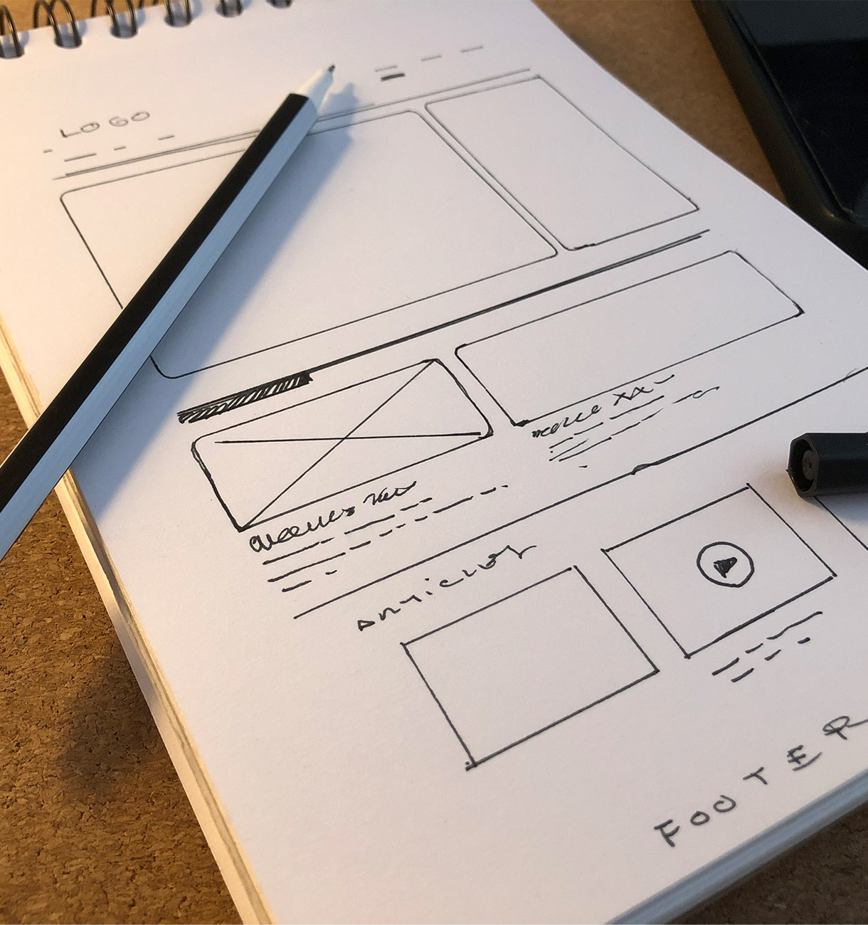 wireframe projet stephane buyens graphiste web