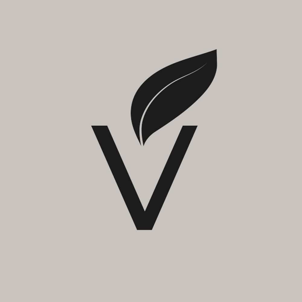 logo V identité de marque Veggie