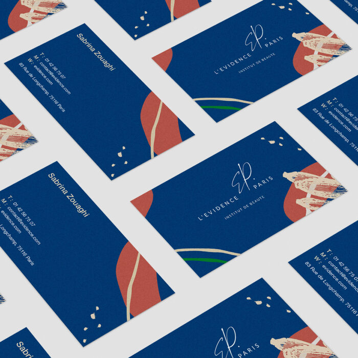 L'Evidence Paris identité visuelle carte de visite par Stéphane Buyens