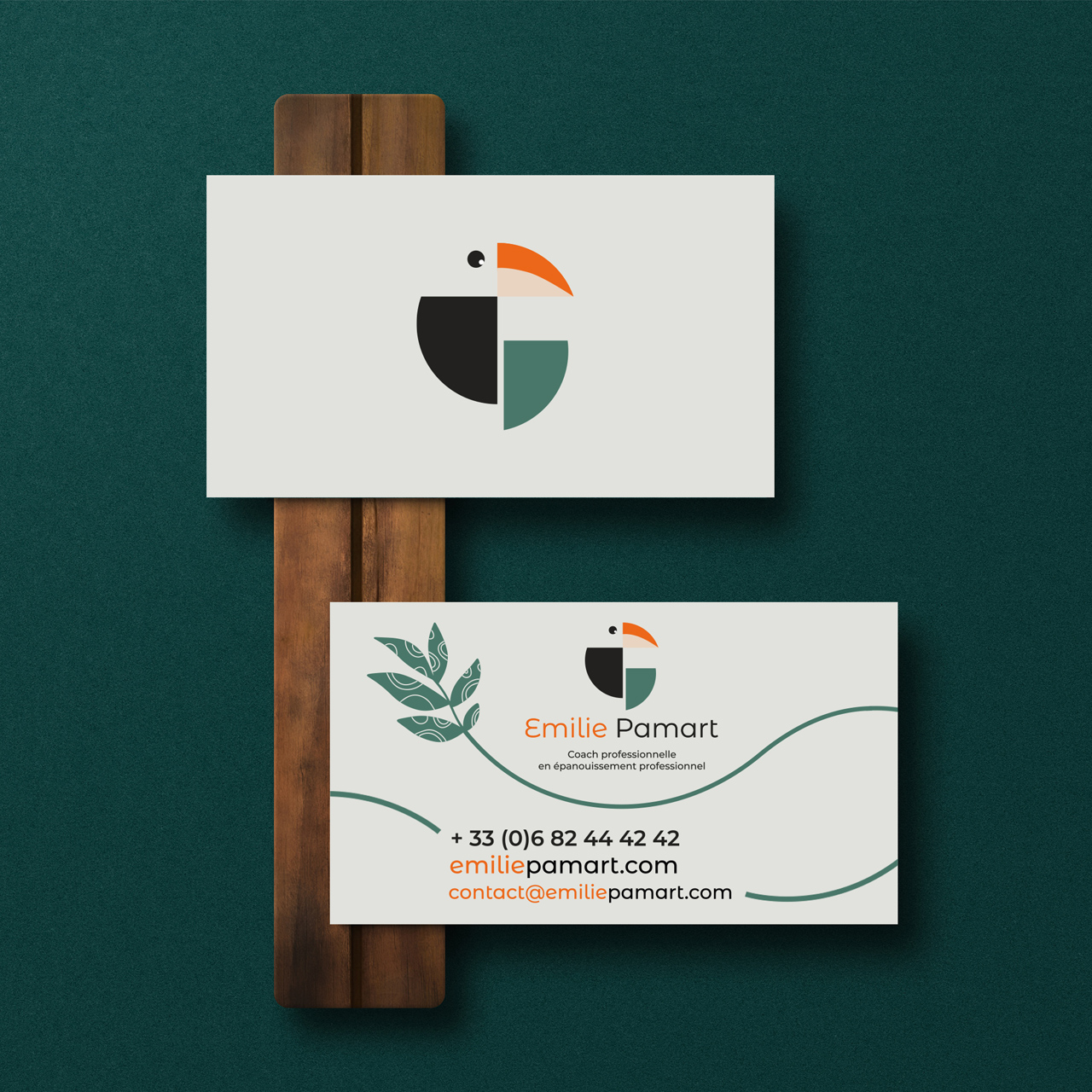 identité visuelle d'Emilie Pamart, coach par Stéphane Buyens graphiste